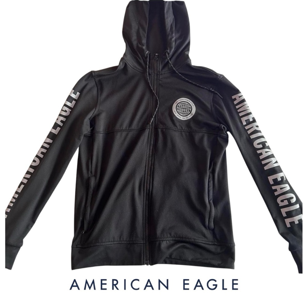 F6- medium - mens black AMERICAN EAGLE OUTFITTERS zip up size M